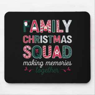 Family Christmas 2024 Matching Squad Santa Elf Fun Mouse Pad
