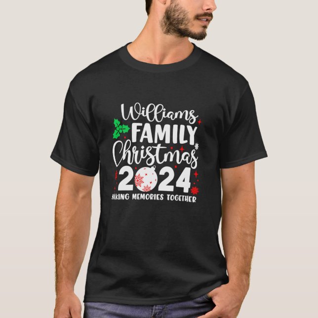 Family Christmas 2024 Matching Squad Santa Elf Fun T-Shirt (Front)
