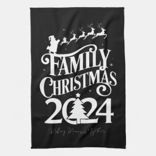 Family Christmas 2024 Memories Together Matching  Kitchen Towel
