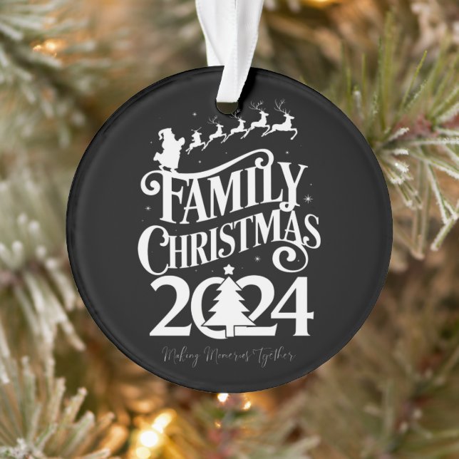 Family Christmas 2024 Memories Together Matching  Ornament (Tree)