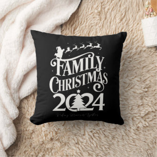 Family Christmas 2024 Memories Together Matching Throw Pillow