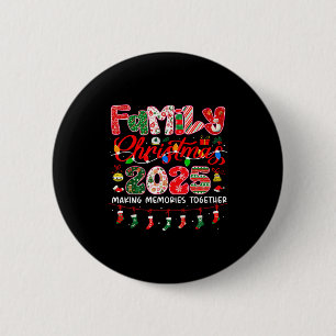 Family Christmas 2025 For Family Matching Pajamas 2 Inch Round Button