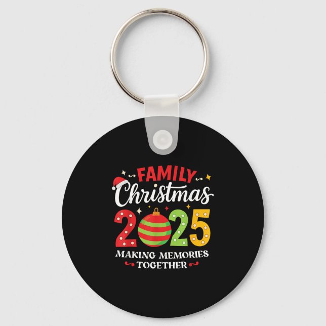 Family Christmas 2025 Group Matching Squad Funny S Keychain (Front)
