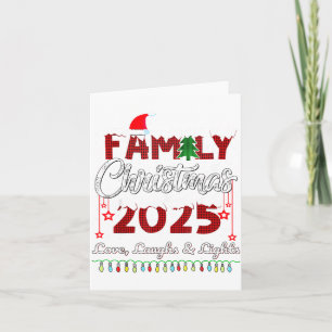 Family Christmas 2025 Love, Laughs And Lights Holi Card