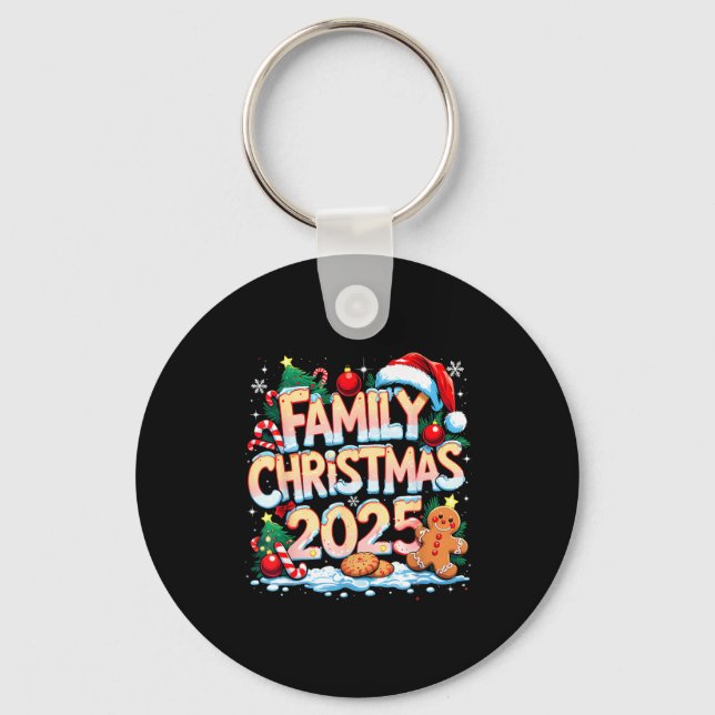 Family Christmas 2025 Matching Gift  Keychain (Front)