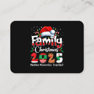 Family Christmas 2025 Matching Outfit Squad Santa Business Card