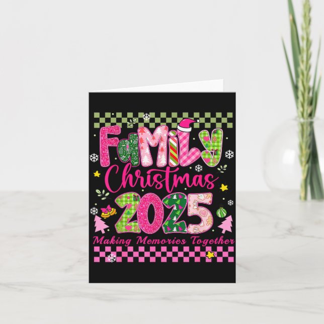 Family Christmas 2025 Matching Outfit Squad Santa  Card (Front)