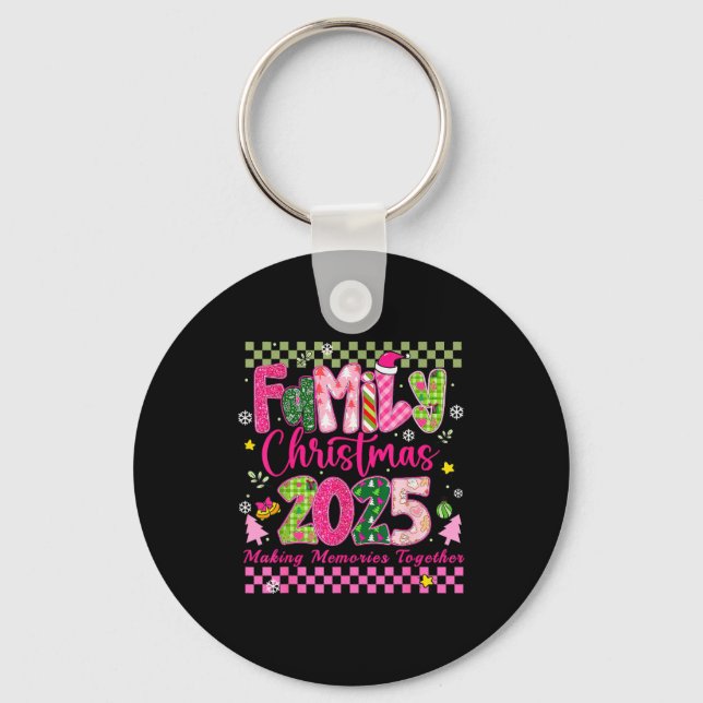 Family Christmas 2025 Matching Outfit Squad Santa  Keychain (Front)