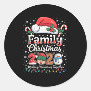 Family Christmas 2025 Matching Outfit Xmas Men Wom Classic Round Sticker