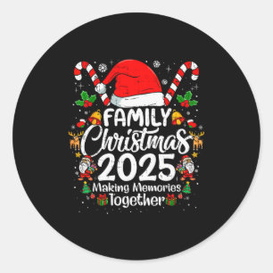 Family Christmas 2025 Matching Outfit Xmas Squad S Classic Round Sticker