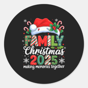 Family Christmas 2025 Matching Outfit Xmas Squad S Classic Round Sticker