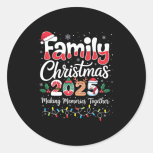 Family Christmas 2025 Matching Outfit Xmas Squad S Classic Round Sticker