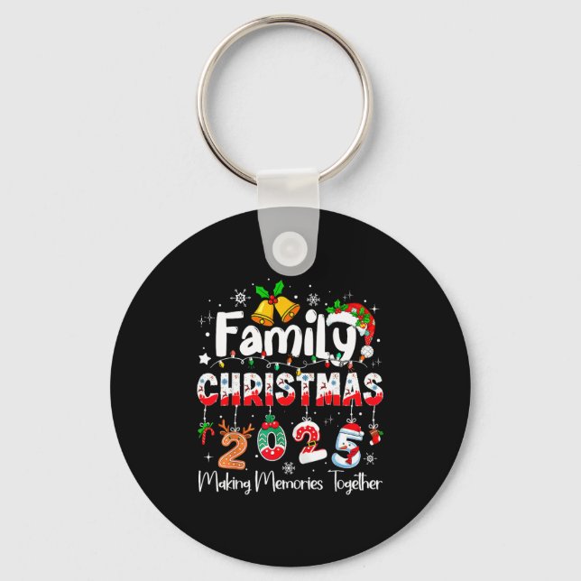 Family Christmas 2025 Matching Outfit Xmas Squad S Keychain (Front)