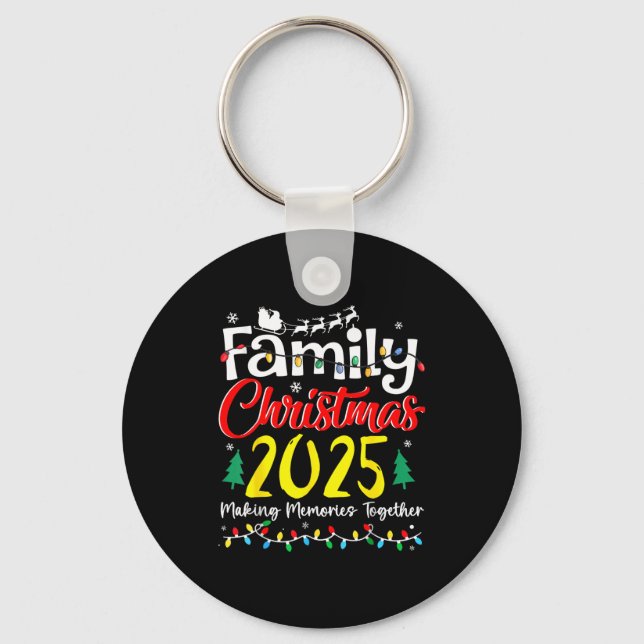 Family Christmas 2025 Matching Outfit Xmas Squad S Keychain (Front)