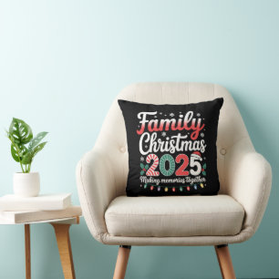 Family Christmas 2025 Matching Outfit Xmas Squad  Throw Pillow