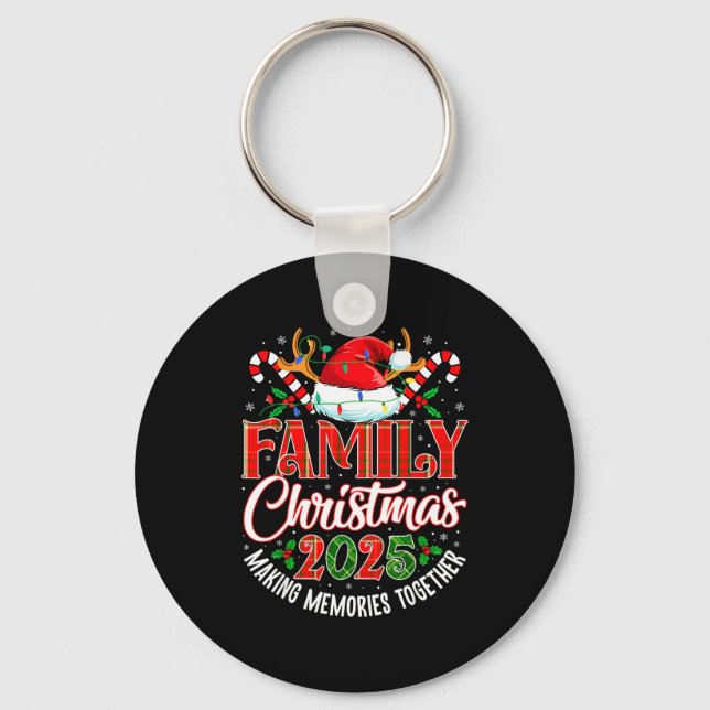 Family Christmas 2025 Matching Pajama Xmas Squad  Keychain (Front)