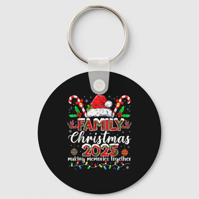 Family Christmas 2025 Matching Santa Tee Xmas Paja Keychain (Front)