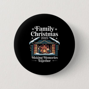 Family Christmas 2025 Matching Squad Santa Elf Fun 2 Inch Round Button