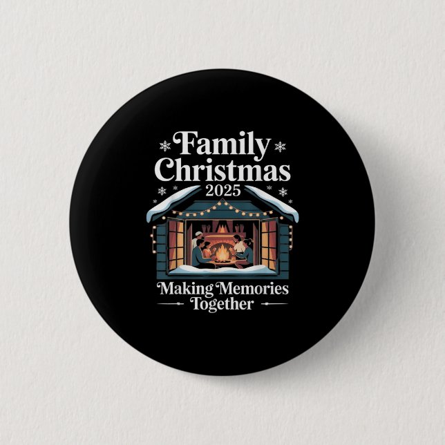 Family Christmas 2025 Matching Squad Santa Elf Fun 2 Inch Round Button (Front)