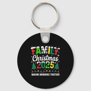Family Christmas 2025 Matching Squad Santa Red Pla Keychain