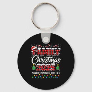 Family Christmas 2025 Matching Squad Santa Red Pla Keychain
