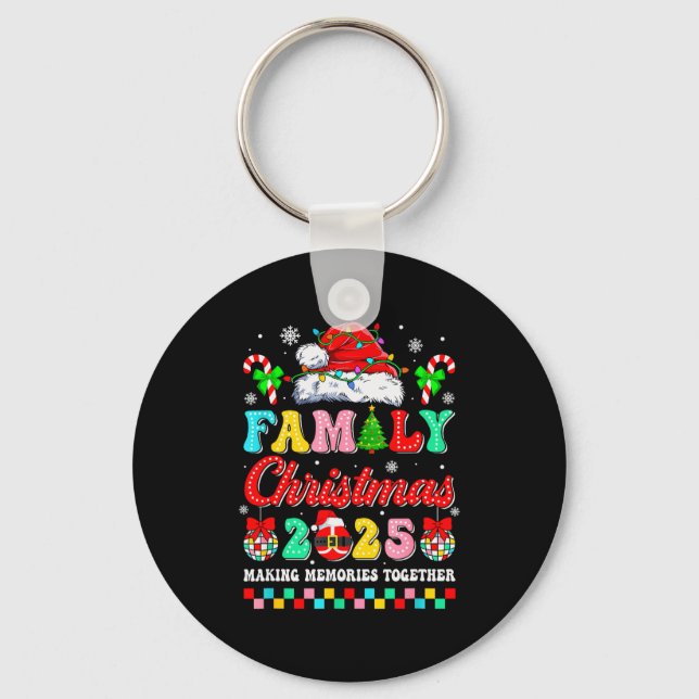 Family Christmas 2025 Matching Squad Santa Xmas Fu Keychain (Front)