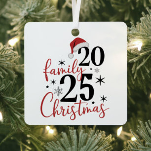 Family Christmas 2025 Squad Reunion Matching Metal Ornament