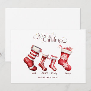 Family Christmas Card Personalized Merry Christmas