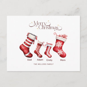 Family Christmas Card Personalized Merry Christmas