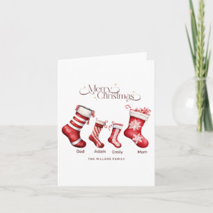 Family Christmas Card Personalized Merry Christmas