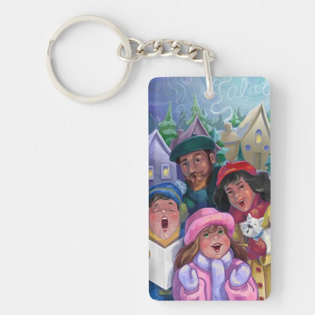 Family Christmas Caroling Keychain (Front)