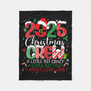 Family Christmas Crew 2025 Matching Outfit Xmas Sq Fleece Blanket
