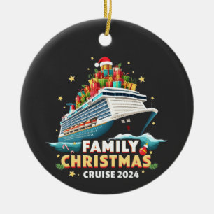 Family Christmas Cruise 2024 Matching Outfit Ceramic Ornament