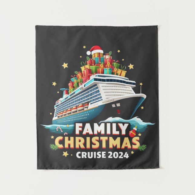 Family Christmas Cruise 2024 Matching Outfit Tapestry (Front)