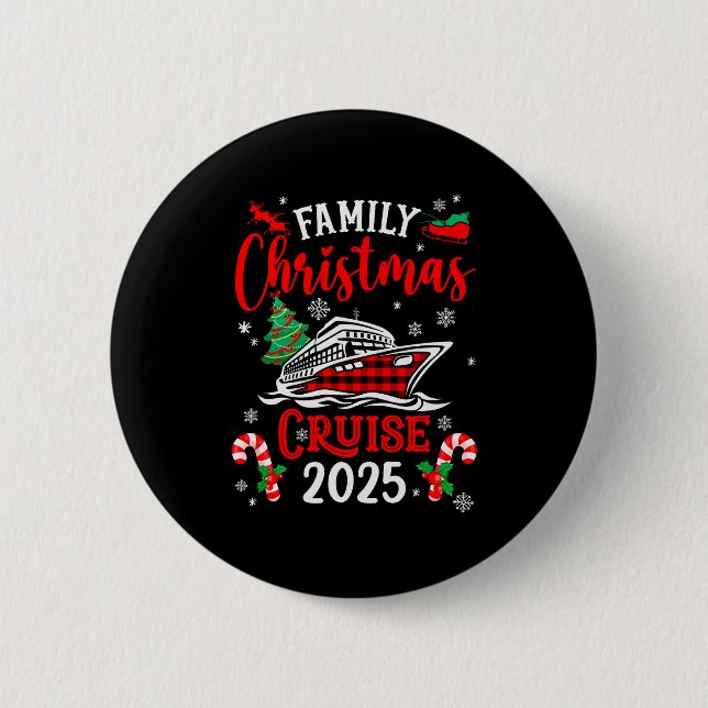 Family Christmas Cruise 2025 Family Matching Merry 2 Inch Round Button (Front)
