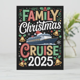 Family Christmas Cruise 2025 Matching Holiday Xmas Card