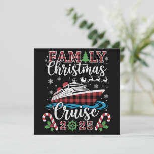 Family Christmas Cruise 2025 Matching Holiday Xmas Card