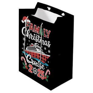 Family Christmas Cruise 2025 Matching Holiday Xmas Medium Gift Bag