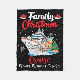 Family Christmas Cruise Merry Cruisemas Boat Trip  Fleece Blanket