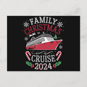 Family Christmas Cruise Squad 2024 Matching Outfit Postcard