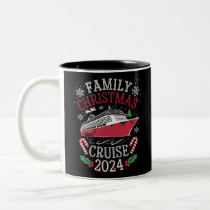 Family Christmas Cruise Squad 2024 Matching Outfit Two-Tone Coffee Mug
