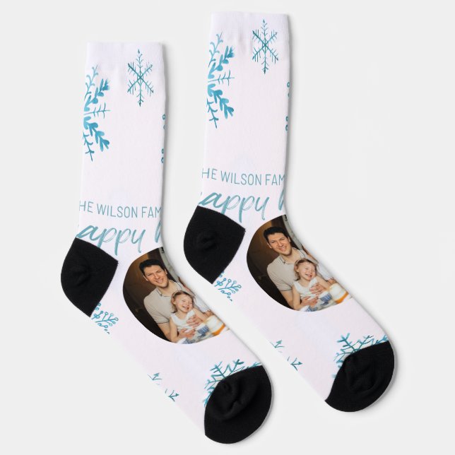 Family Christmas Custom Sustainable Premium Crew  Socks (Right)
