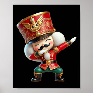 Family Christmas Dabbing Nutcracker Xmas Kids Girl Poster