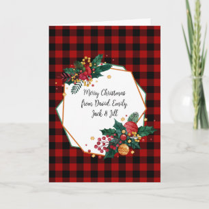 Family Christmas Frame with Names  Card