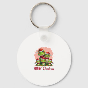 Family christmas frogs (3) keychain