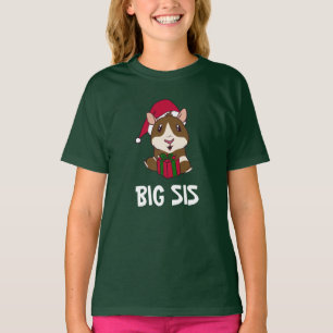 Family Christmas Guinea Pig Big Sis Personalize T-Shirt