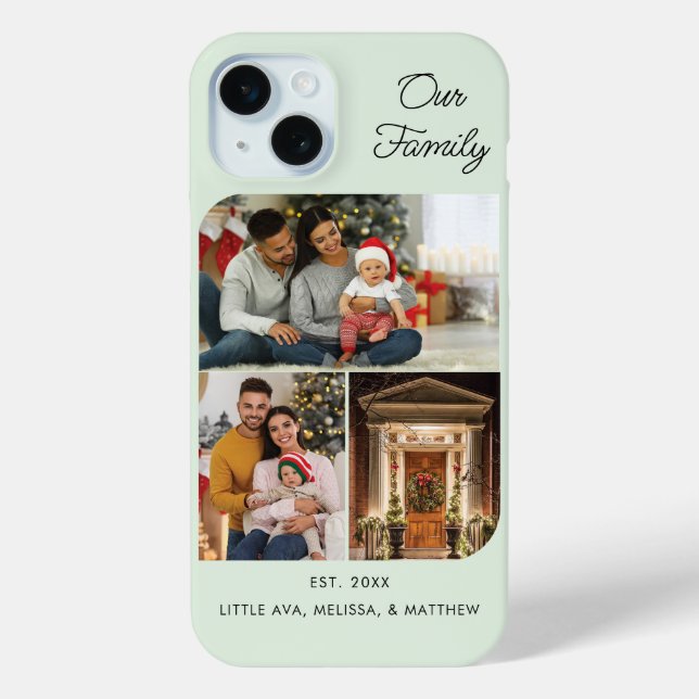 Family Christmas Holiday Photo Grandma Personalize Case-Mate iPhone Case (Back)