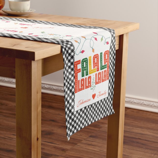 Family Christmas Karaoke Carols Choir Group Medium Table Runner (In Situ)
