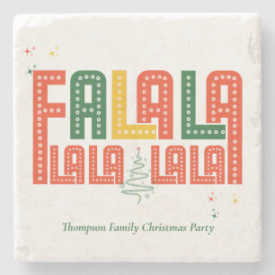 Family Christmas Karaoke Church Carols Service Stone Coaster