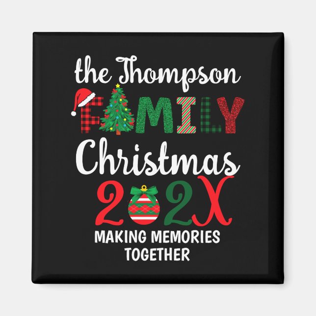 Family Christmas Making Memories Together  Magnet (Front)